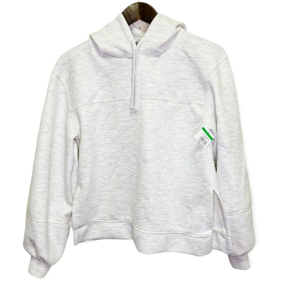 Topshop Women's Size 0-2 Oversized Panel Hoodie Drawstrings Jacket Light Gray - Picture 4 of 10